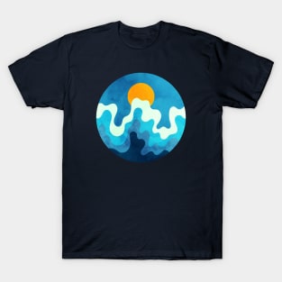 Clear Blue Sky and Ocean Waves Art T-Shirt